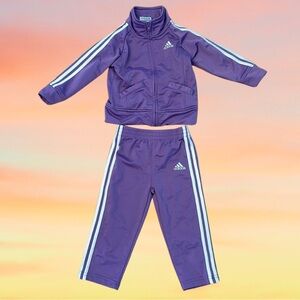 Purple Adidas Track Suit Size 18months toddler kids